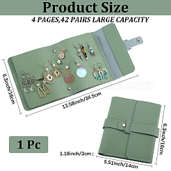 1 шт. мешочки для хранения сережек из искусственной кожи&nbsp;ABAG-CN0001-41B