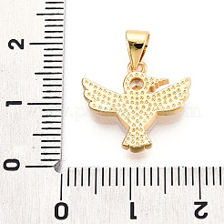 Латунные микропаве прозрачные подвески с фианитом&nbsp;KK-N268-12G