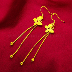 Серьги-кисточки из сплава в форме бабочки&nbsp;FS-WGEFE52-01