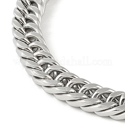 Не тускнеющие браслеты из кубинской цепи из нержавеющей стали 201 для женщин и мужчин&nbsp;BJEW-I316-05P