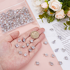 100шт 10 стиля сплава кубического циркония подвески&nbsp;ZIRC-HS0001-10P