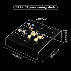 Подставки для серег из прозрачного акрила с 70 отверстием&nbsp;EDIS-WH0016-013