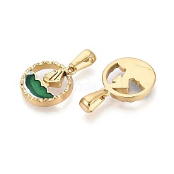 Подвески из нержавеющей стали 304 и эмали&nbsp;STAS-T072-75A-G