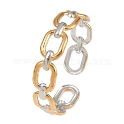 Браслеты-манжеты из нержавеющей стали 304 для женщин&nbsp;BJEW-G757-04GP