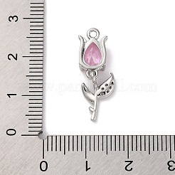 Ионное покрытие (ip) латунные микропаве кубические цирконии тюльпаны подвески&nbsp;KK-U042-02P-02