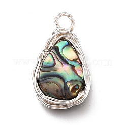 Подвески из натурального ушка / ракушки&nbsp;PALLOY-JF00477-02