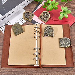 2 набор из 2 декоративных зажимов для папок из цинкового сплава в тибетском стиле&nbsp;FIND-CP0003-02