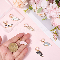 6 шт. 6-х цветный эмалированный сплав стетоскоп подвесные украшения&nbsp;HJEW-SP0001-37