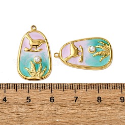 Подвески из нержавеющей стали 304 с эмалью&nbsp;STAS-L299-22G-01