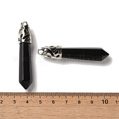 Большие остроконечные подвески из натурального обсидиана&nbsp;G-Z055-01P-25