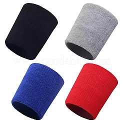 8шт. 4-х цветные спортивные полиэстеровые браслеты&nbsp;AJEW-CN0004-73A