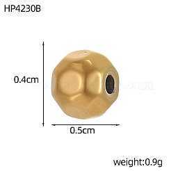 Бусины из нержавеющей стали 304&nbsp;STAS-OY012-15G