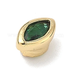 Кабошоны из кубического циркония с микропаве из латуни с эффектом «конский глаз»&nbsp;KK-P345-13G-C