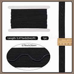 5м полиэстеровые нескользящие силиконовые эластичные захваты для шитья одежды&nbsp;SRIB-GF0001-50A-01