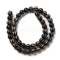 Тибетского стиля DZI бисер нитей&nbsp;TDZI-NH0001-A01-01