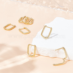 10 пара латунных серег-колец Huggie Hoop&nbsp;EJEW-UN0003-03