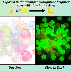 Светящиеся прозрачные акриловые бусины&nbsp;LACR-TA0001-02