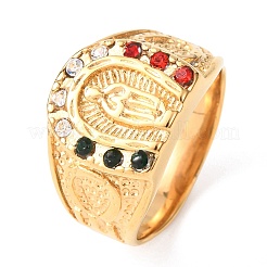 Кольца для пальцев из нержавеющей стали 304 с широким ободком&nbsp;RJEW-F201-05G