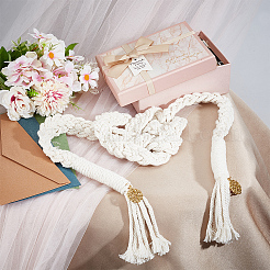 Корсажи на запястье из хлопкового шнура макраме для свадьбы&nbsp;DIY-OC00003