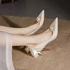 4 шт. латунных украшений для обуви со стразами&nbsp;FIND-MA0001-02A