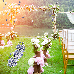 Атласные искусственные лепестки роз&nbsp;DIY-GF0003-84B