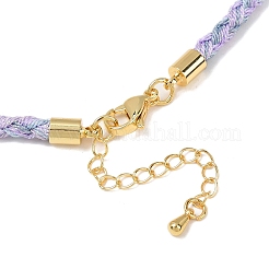 Изготовление ожерелий из круглого нейлонового хлопкового шнура диаметром 3.5 мм&nbsp;NJEW-C106-03G-09