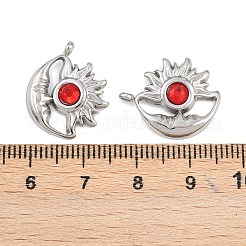 Подвески из нержавеющей стали 304 со стразами&nbsp;STAS-Z166-24P-01