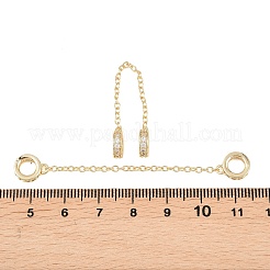 Латунные микропаве прозрачные кубические циркониевые предохранительные цепи&nbsp;KK-H257-01G