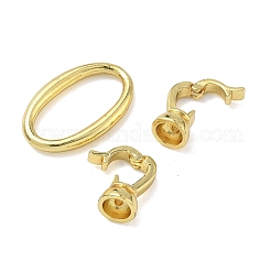 Овальные латунные раскладывающиеся застежки&nbsp;KK-Z143-13G