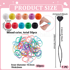 Набор радужных цветов для волос&nbsp;OHAR-WH0001-29