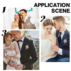 2 шт. 2 стиля брошь-бутоньерка в виде розы из шелковой ткани и корсаж для запястья&nbsp;AJEW-CP0001-52