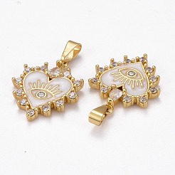 Латунные подвески с фианитами&nbsp;ZIRC-J025-67G-06