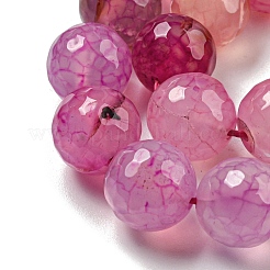 Граненые натуральные драконьи вены агатовые бусины&nbsp;G-F447-12mm-L08