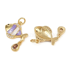 Латунные микро проложить кубического циркония подвески&nbsp;KK-L241-18G