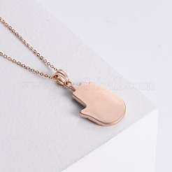 Винтажные готические ожерелья из нержавеющей стали с подвеской в виде руки хамса&nbsp;EA4293