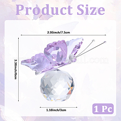 1шт стеклянные хрустальные бабочки для украшения витрины&nbsp;LAMP-CN0001-01A