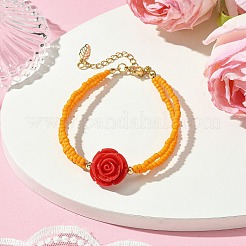 Многорядные браслеты из стеклянных бусин&nbsp;BJEW-MZ00104