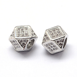 Стойки обшивки латунь кубического циркония бусы&nbsp;LS-ZIRC-S029-02P