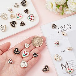 24 шт. 6-х стилевые пуговицы из сплава с эмалированными ножками&nbsp;BUTT-WR0001-19