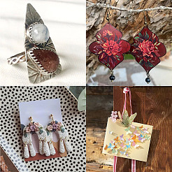 Акриловая серьга ручной работы шаблон&nbsp;DIY-WH0359-074