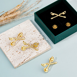 2 пара армейских кавалерийских мечей из цинкового сплава&nbsp;AJEW-FH0006-46