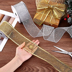 2 рулон 2 цветов 9 м блестящая полиэстеровая сетчатая лента с пайетками&nbsp;OCOR-PH0005-94