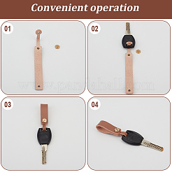 3 шт. брелок из воловьей кожи&nbsp;KEYC-CL0001-33A