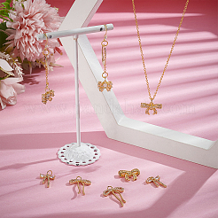 8шт 4 стиля латунные микропаве прозрачные кубические подвески из циркония&nbsp;KK-UN0003-64