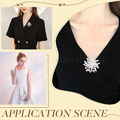 2 шт. 2 стили булавки с цветочным рисунком и имитацией жемчуга&nbsp;JEWB-AR0001-28