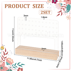 Прозрачные акриловые подставки для сережек&nbsp;EDIS-WH0029-80B