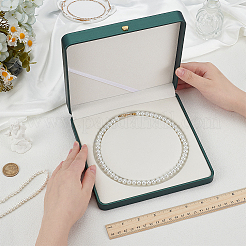 Кожаные коробки для упаковки ожерелий из жемчуга&nbsp;CON-WH0086-187C