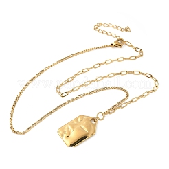 Ожерелья с подвесками из нержавеющей стали 304 для женщин&nbsp;NJEW-D312-02A-G