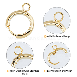 201 фурнитура для сережек-колец Huggie Hoop из нержавеющей стали&nbsp;FIND-DC0006-43A