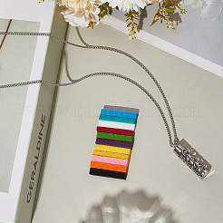 1 шт. ожерелье из нержавеющей стали в виде мини-полой колонны в виде флакона для духов&nbsp;NJEW-SP0001-01